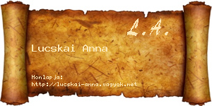 Lucskai Anna névjegykártya
